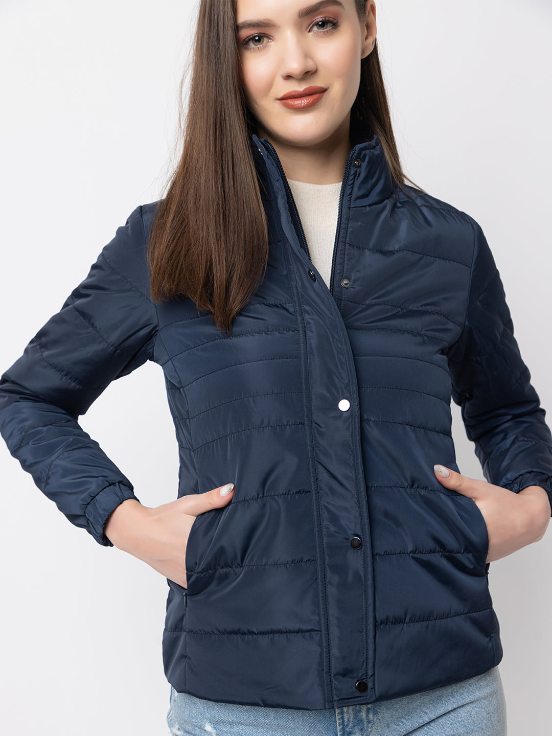 912 Quilted Puffer Jacket I Navy