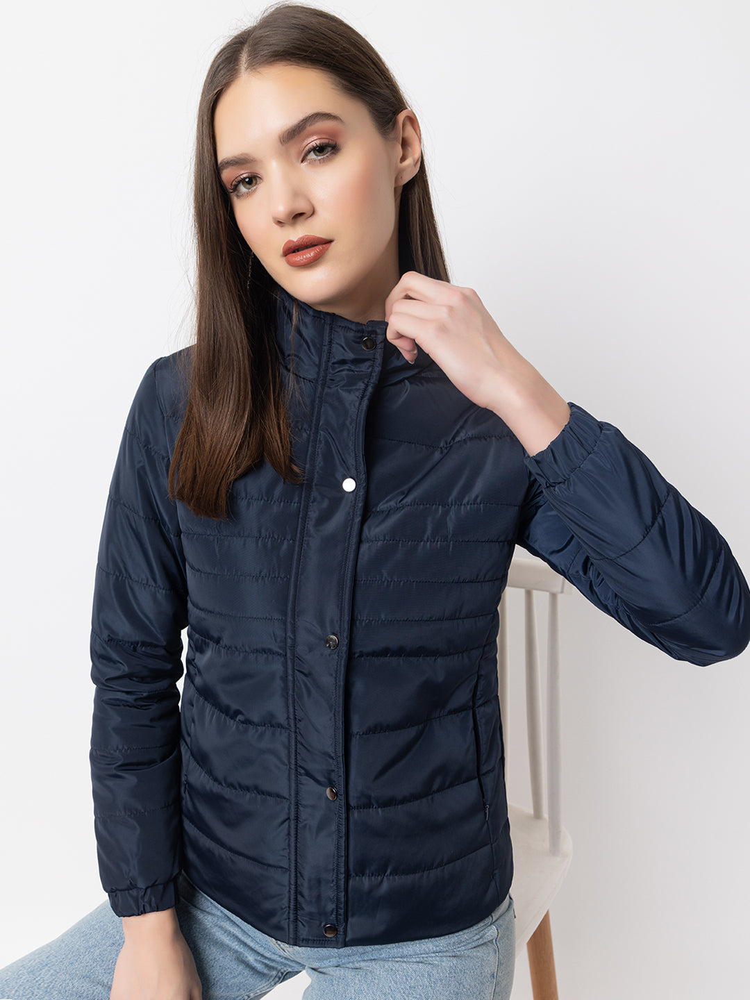 912 Quilted Puffer Jacket I Navy