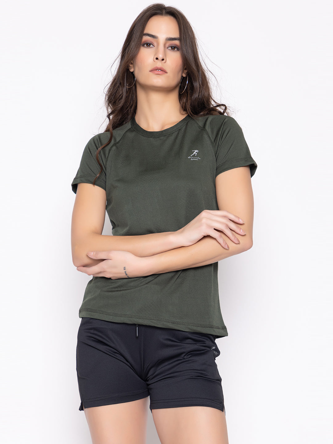 130 Camo Textured Dri-Fit Sports T-shirt I Olive